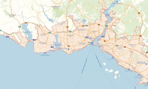 Полезно для туристов: карта Стамбула с районами на русском языке